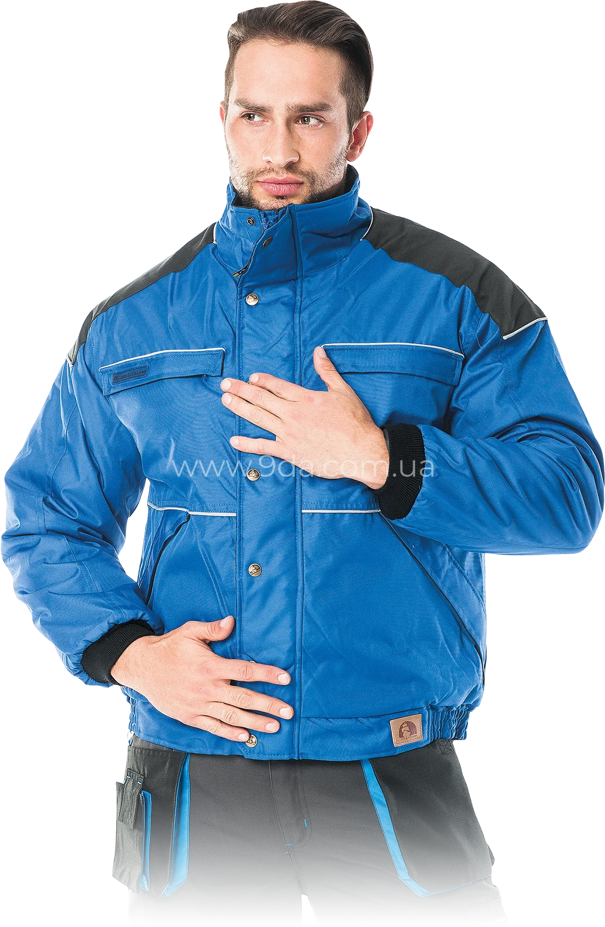 Куртка утеплена, 255 г/м²+200 г/м², синьо-чорна, LEBER&HOLLMAN РОЗПРОДАЖ - 1