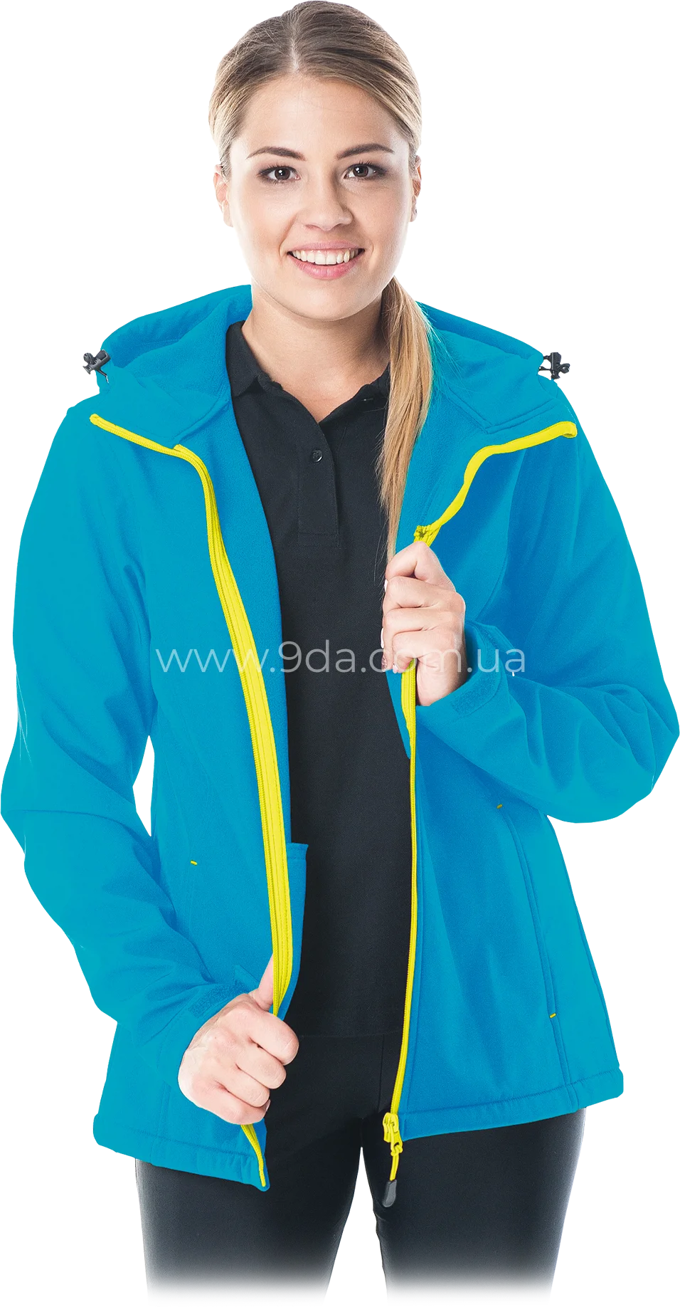 Куртка флісова жіноча, блакитна, LEBER&HOLLMAN - 1